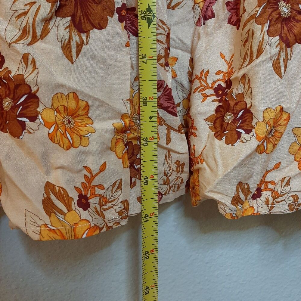 NEW Rusttydustty Dress Orange Women Size Plus 1XL Bohemia Crush Floral - Picture 3 of 11